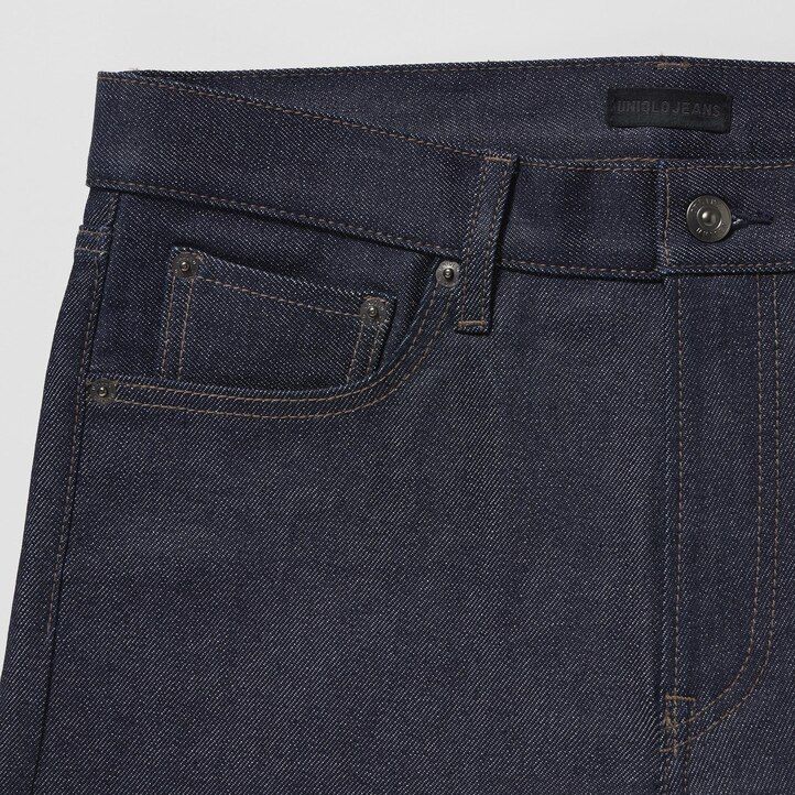 pánské džíny uniqlo selvedge stretch slim fit černé