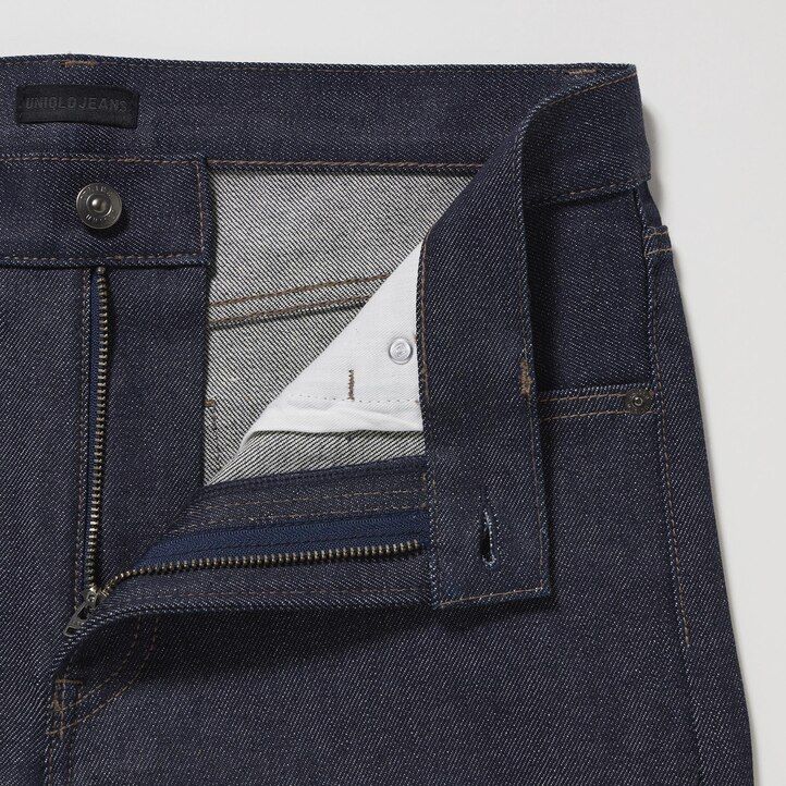 pánské džíny uniqlo selvedge stretch slim fit černé