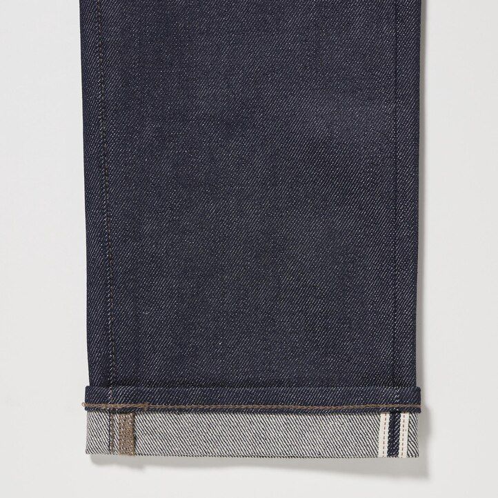 pánské džíny uniqlo selvedge stretch slim fit černé