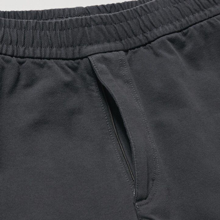 pánské tepláky uniqlo z béžového sepraného žerzeje po kotníky