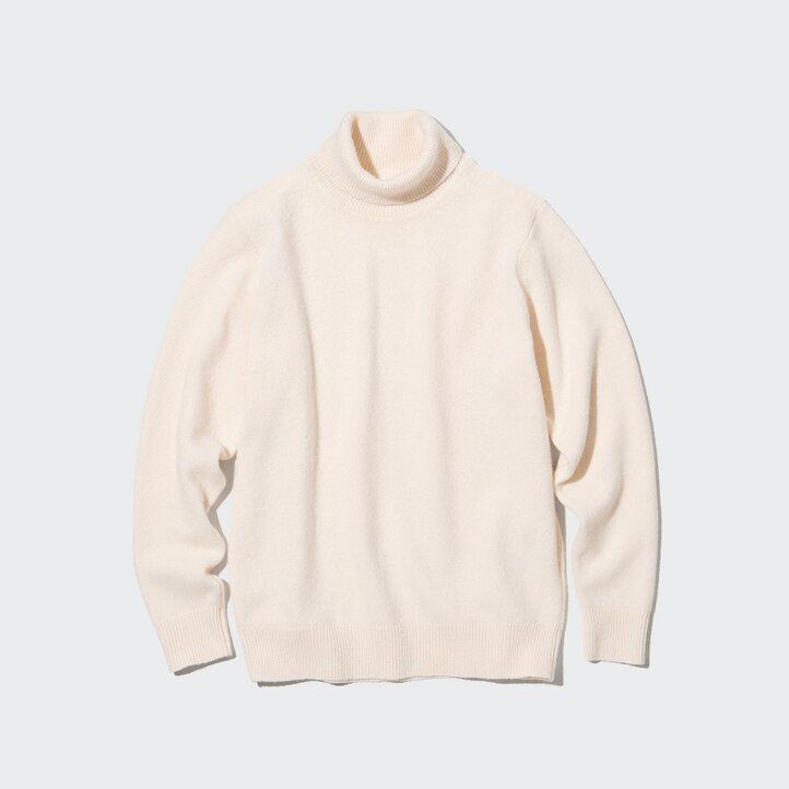 pánské svetry uniqlo premium z jehněčí vlny černé