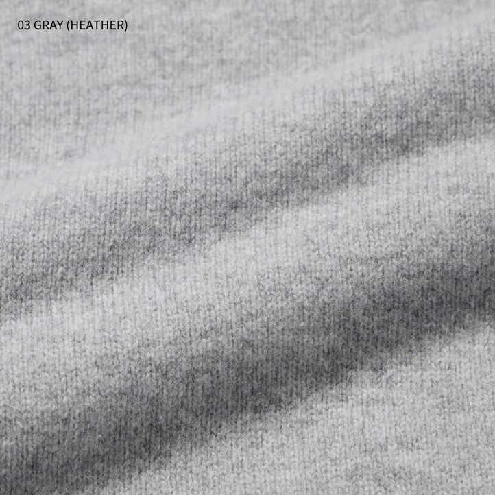 pánské bílé svetry uniqlo premium lambswool s kulatým výstřihem