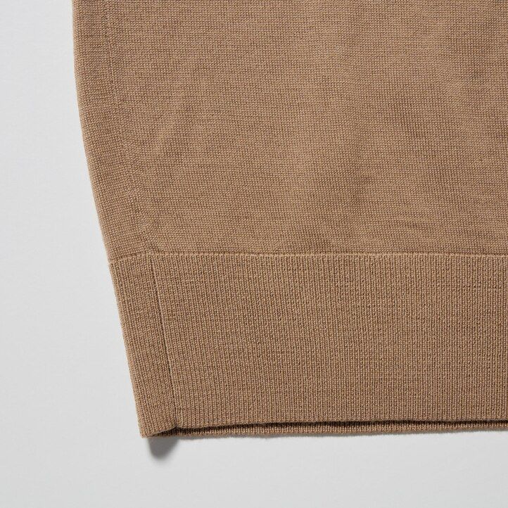 pánské šedé svetry uniqlo 100pct extra fine merino s výstřihem do v