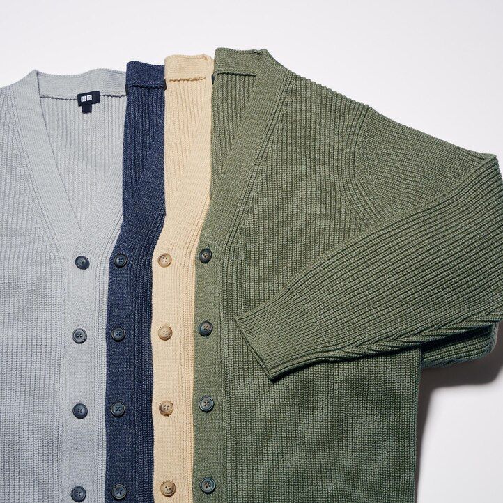 pánské šedé svetry uniqlo middle gauge s výstřihem do v