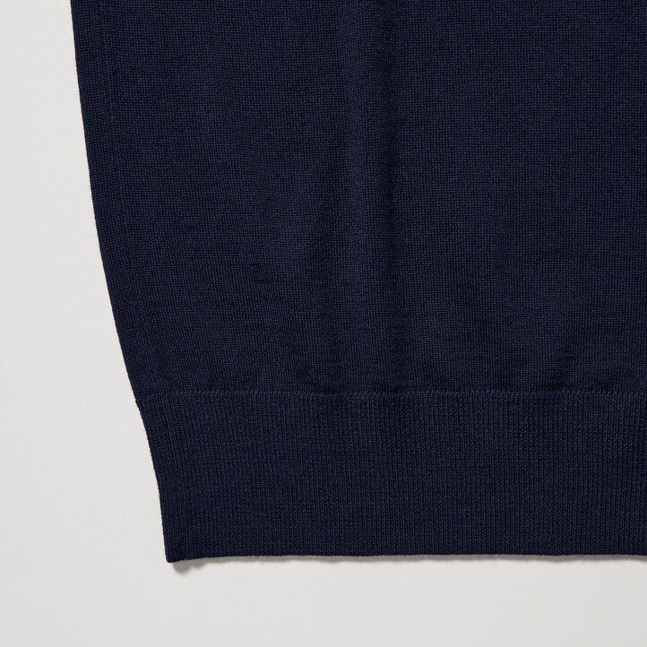pánské šedé svetry uniqlo 100pct extra fine merino