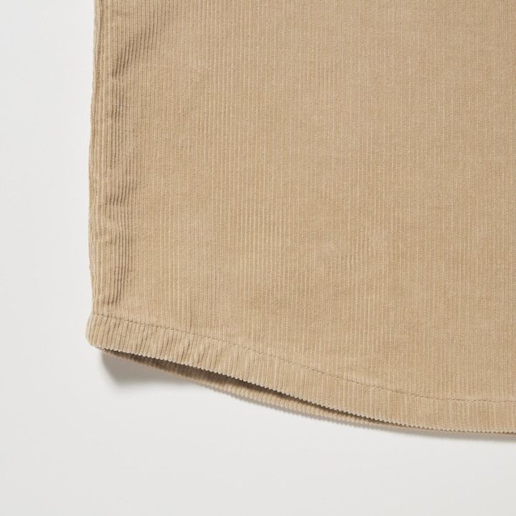 pánská manšestrová oversized pracovní košile uniqlo béžová