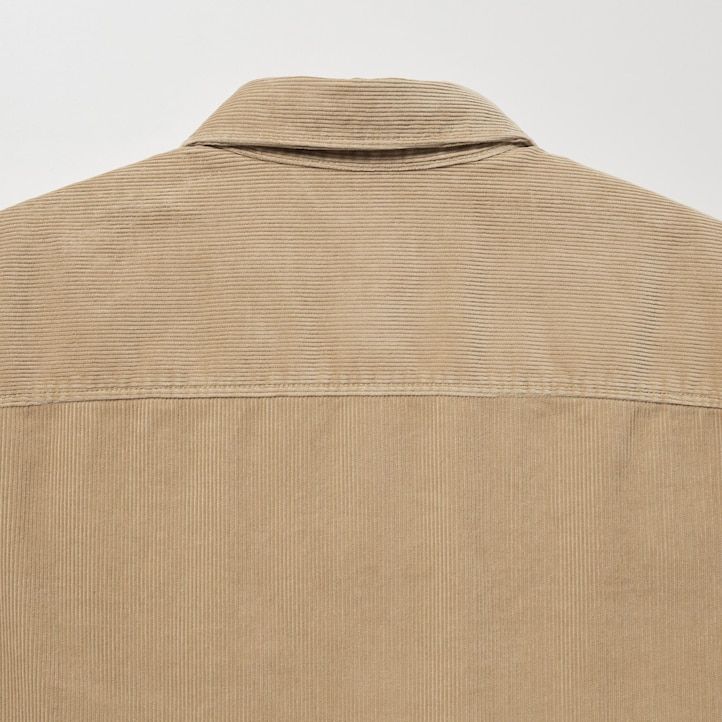 pánská manšestrová oversized pracovní košile uniqlo béžová