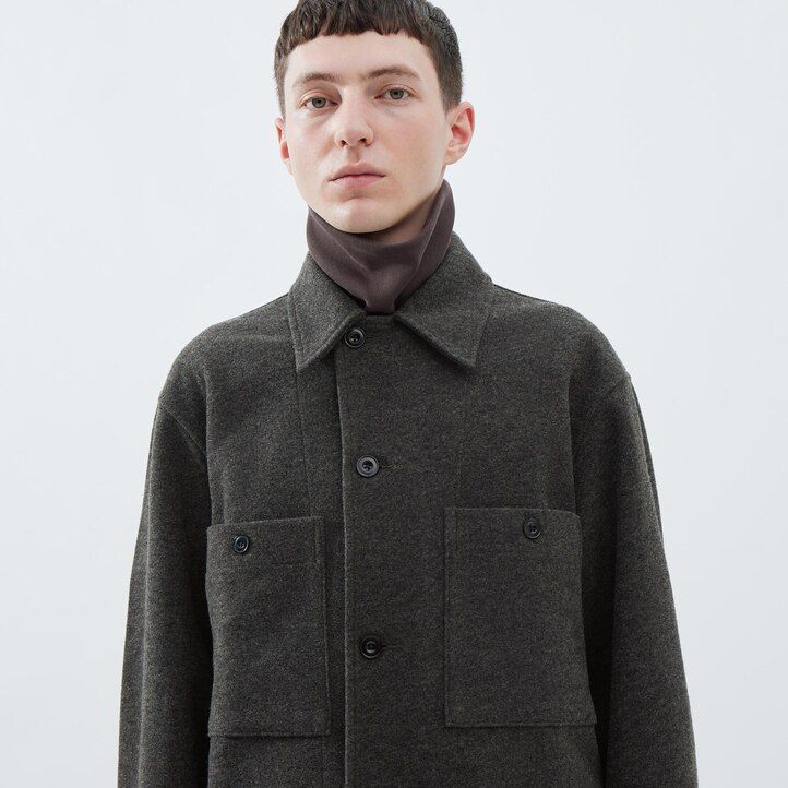 pánské fleecové tričko uniqlo fleece jersey šedé
