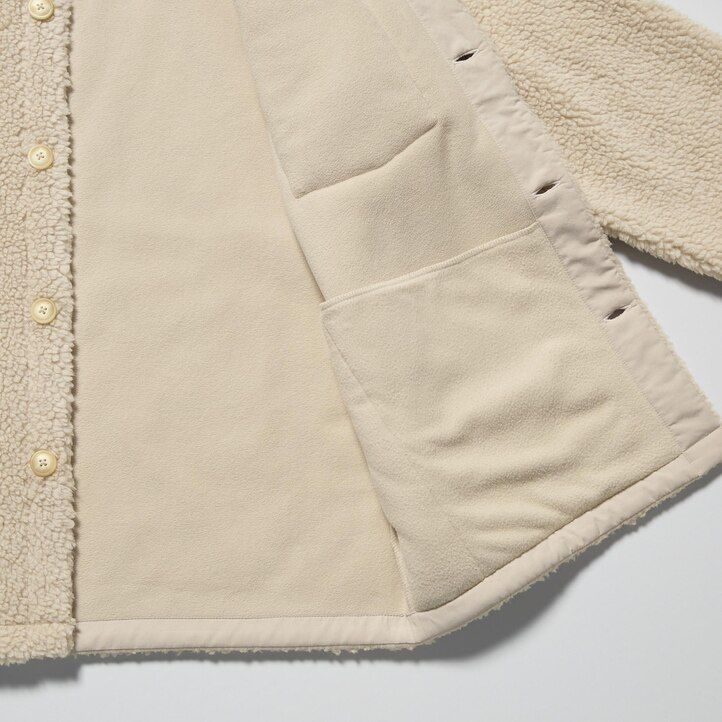 pánská větruodolná fleecová košile uniqlo hnědá