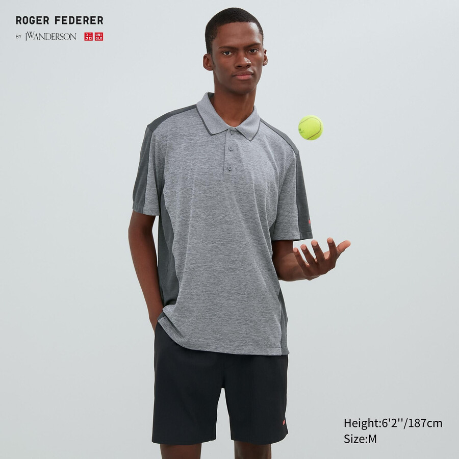 pánské šedé polo tričko uniqlo dry ex