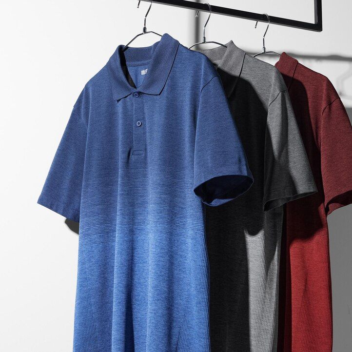pánské šedé polo tričko uniqlo dry ex