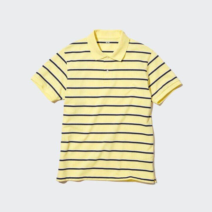 pánské bílé pruhované polo tričko uniqlo dry pique