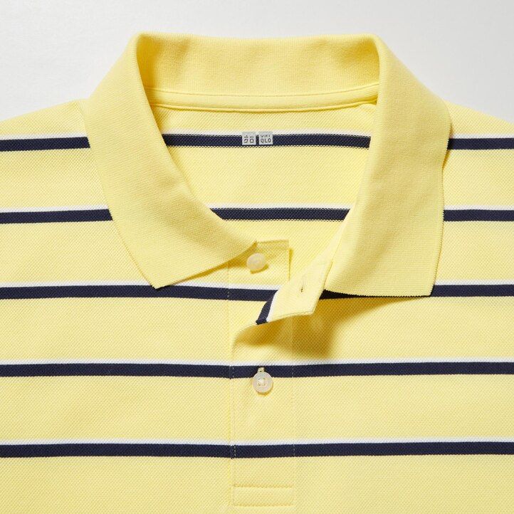 pánské bílé pruhované polo tričko uniqlo dry pique