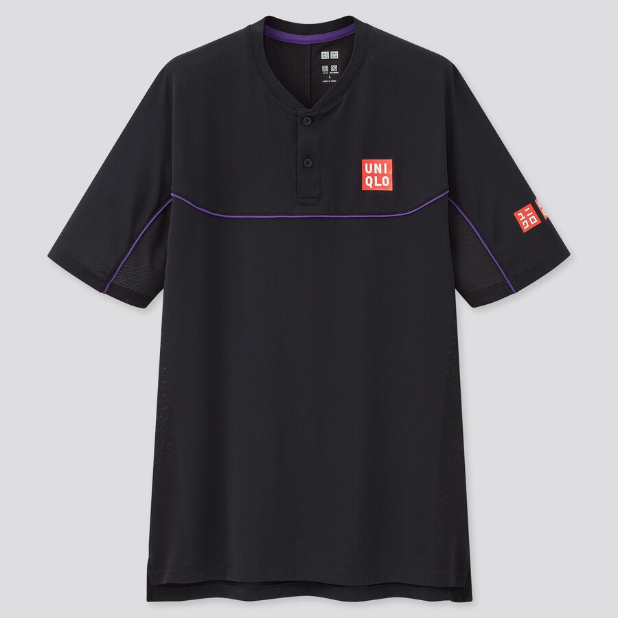 pánské polo tričko uniqlo roger federer dry ex us 2021 2021 season black