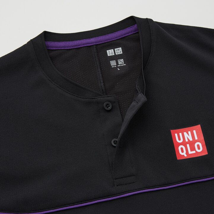 pánské polo tričko uniqlo roger federer dry ex us 2021 2021 season black
