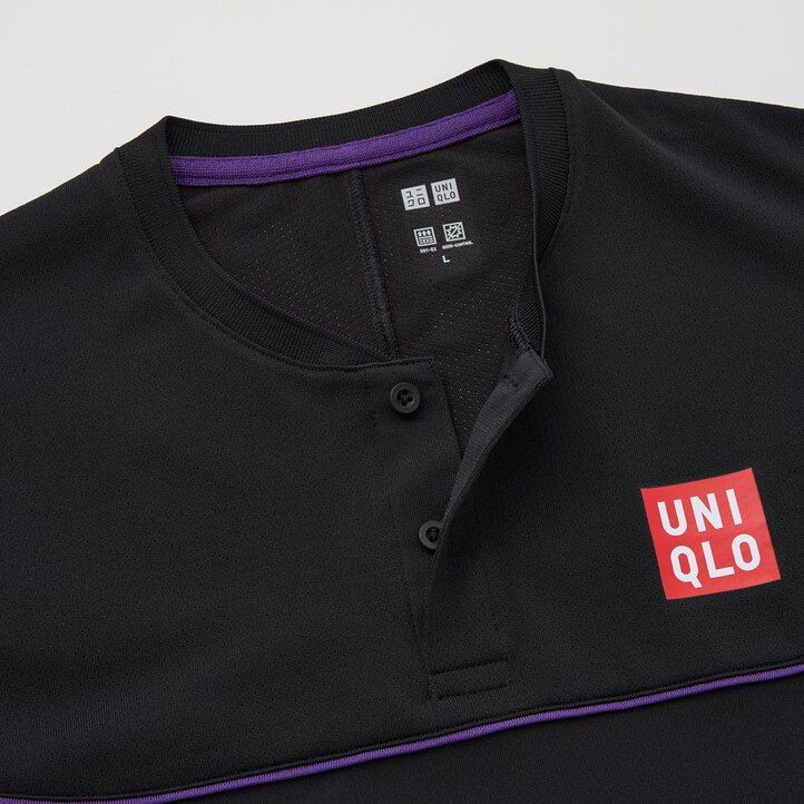 pánské polo tričko uniqlo roger federer dry ex us 2021 2021 season black