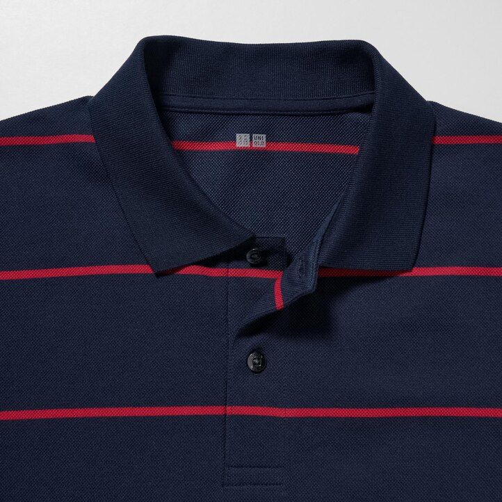 pánské bílé pruhované polo tričko uniqlo dry pique