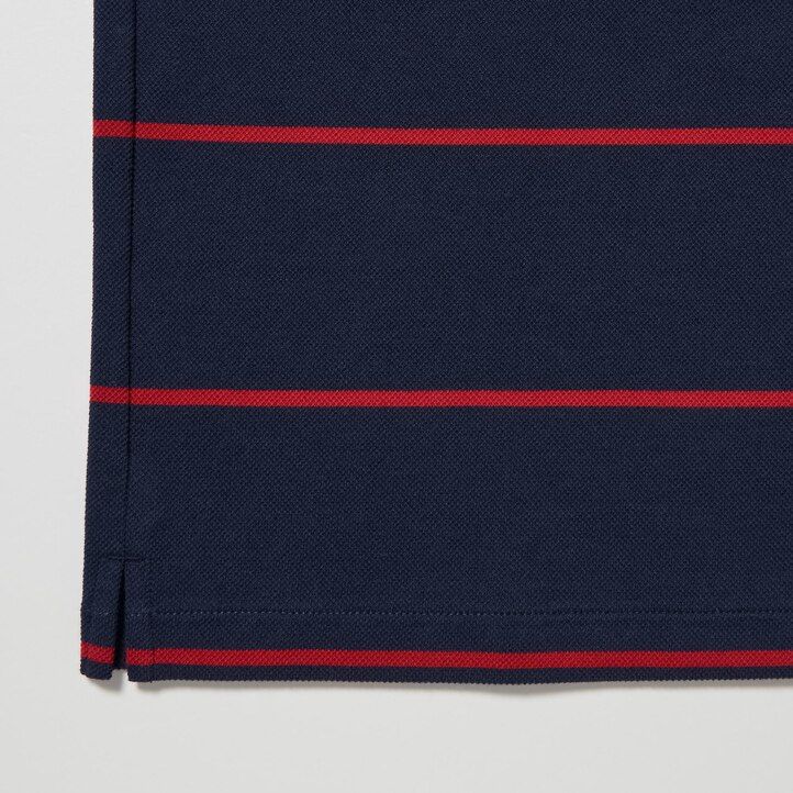 pánské bílé pruhované polo tričko uniqlo dry pique