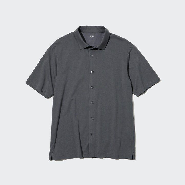 pánské polo tričko uniqlo airism s otevřeným límcem růžové