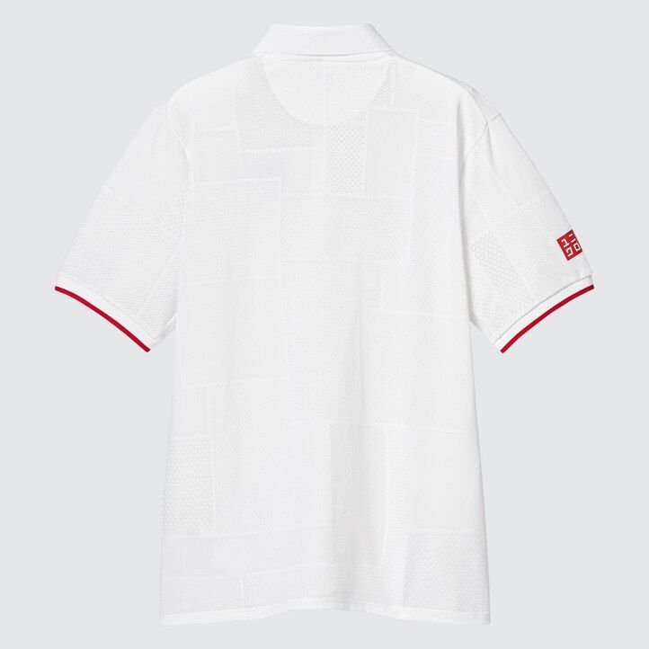 bílé pánské polo tričko uniqlo kei nishikori london 2022 dry ex