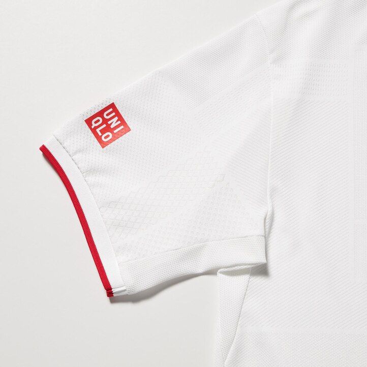 bílé pánské polo tričko uniqlo kei nishikori london 2022 dry ex