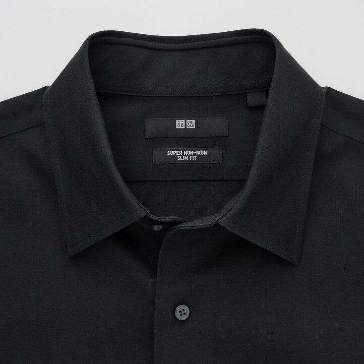 pánské tričko uniqlo super non iron slim fit s běžným límcem bílé