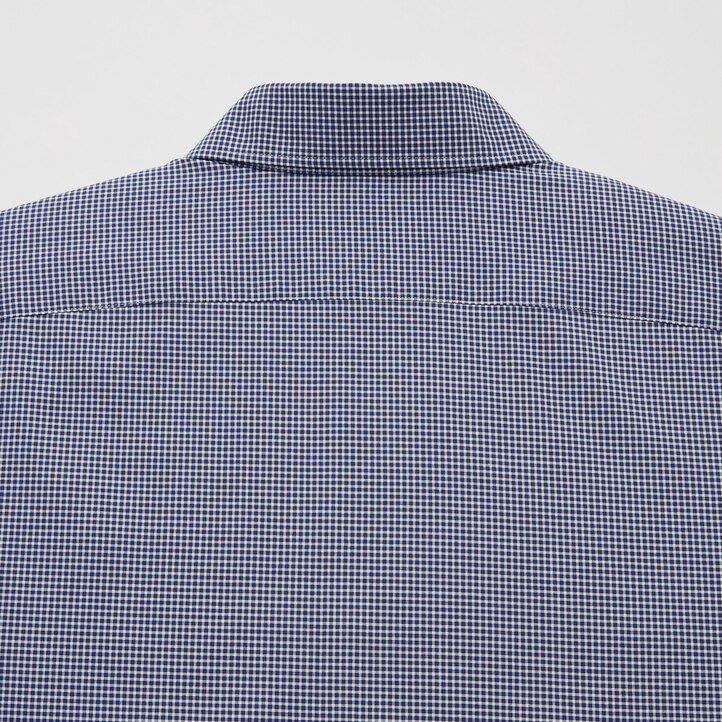 pánské košile uniqlo easyre stretch slim fit s polovykrojeným límcem tmavě modré