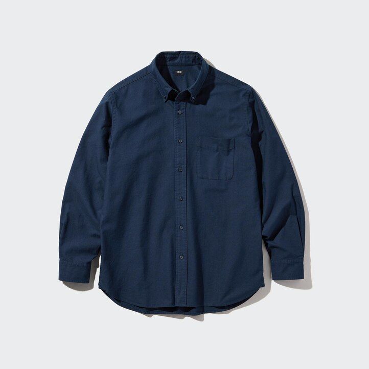 pánské košile uniqlo regular fit oxford regular collar bílé