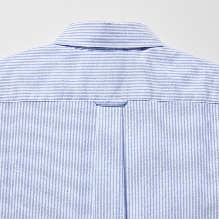 pánské košile uniqlo slim fit striped oxford v zelené barvě