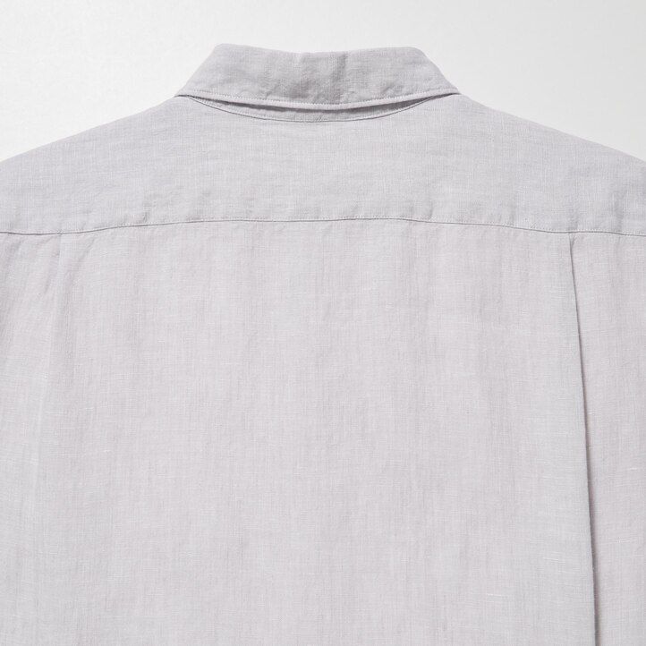 pánské košile uniqlo 100pct premium linen regular fit s regular límcem světle zelené