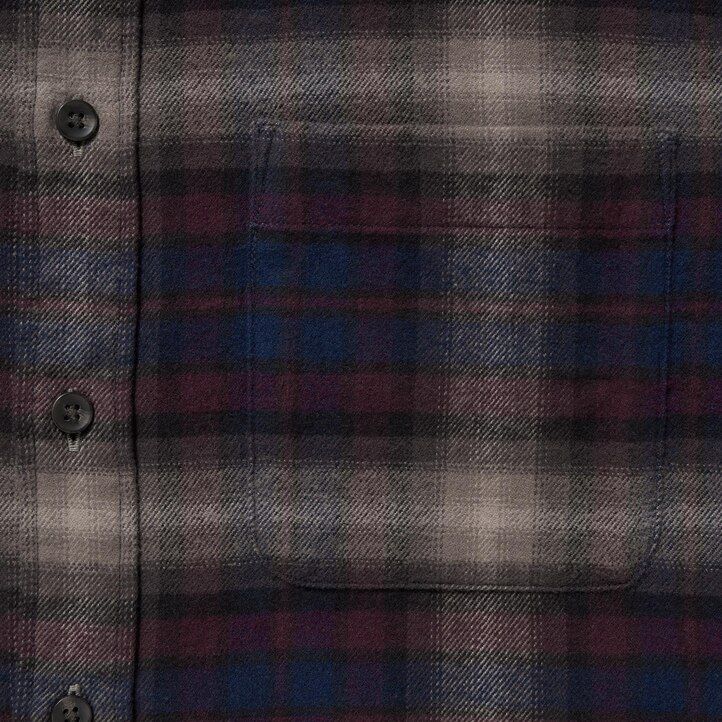 pánské flanelové košile uniqlo regular fit s kostkovaným límcem vínové