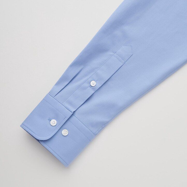 pánské tričko uniqlo easyre broadcloth stretch slim fit s běžným límcem bílé