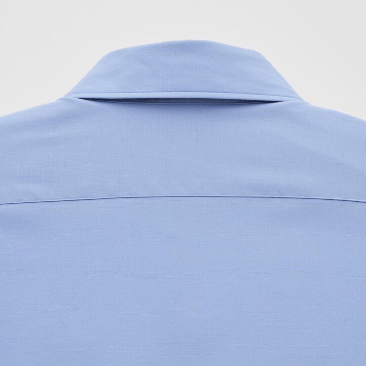pánské tričko uniqlo easyre broadcloth stretch slim fit s běžným límcem bílé