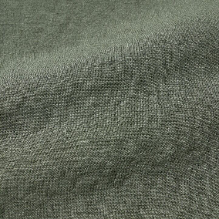 pánské tričko uniqlo 100pct premium linen regular fit s límcem grandad modré
