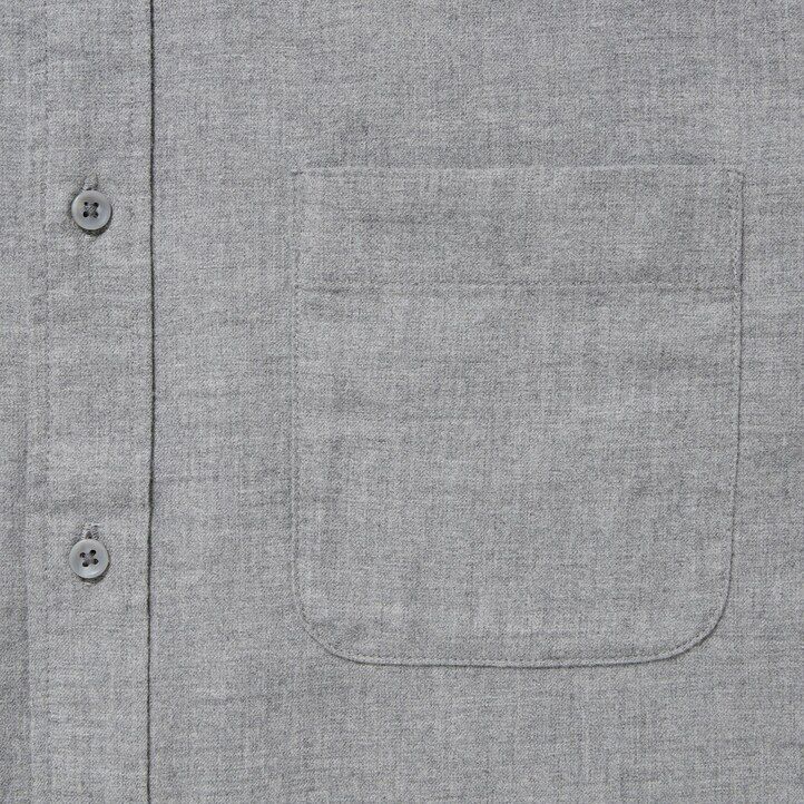 pánské flanelové tričko uniqlo regular fit s knoflíkovým límcem bílé