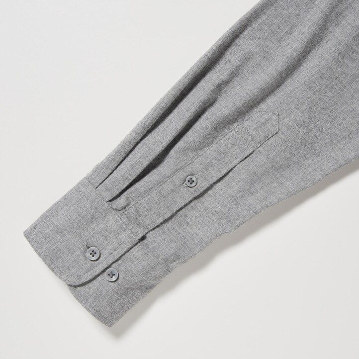 pánské flanelové tričko uniqlo regular fit s knoflíkovým límcem bílé