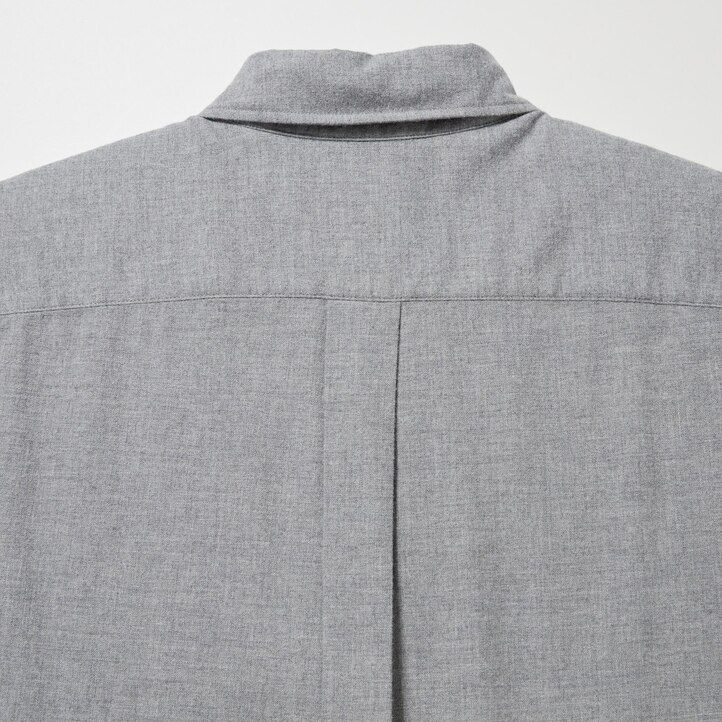 pánské flanelové tričko uniqlo regular fit s knoflíkovým límcem bílé