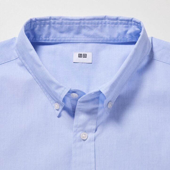 pánské košile uniqlo extra fine cotton broadcloth regular fit s knoflíkovým límcem bílé