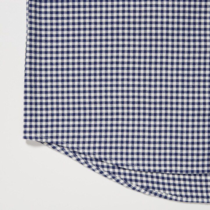 pánské červené flanelové košile uniqlo s kostkovaným límcem a knoflíky regular fit