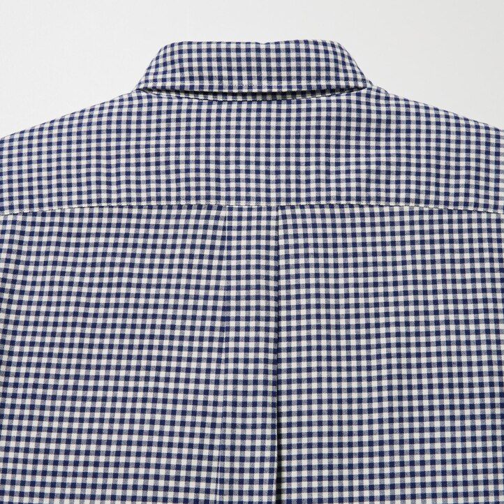 pánské červené flanelové košile uniqlo s kostkovaným límcem a knoflíky regular fit