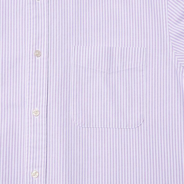 modré pánské pruhované oxfordské košile uniqlo slim fit s regular límcem