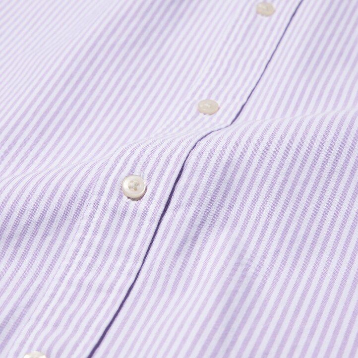 modré pánské pruhované oxfordské košile uniqlo slim fit s regular límcem