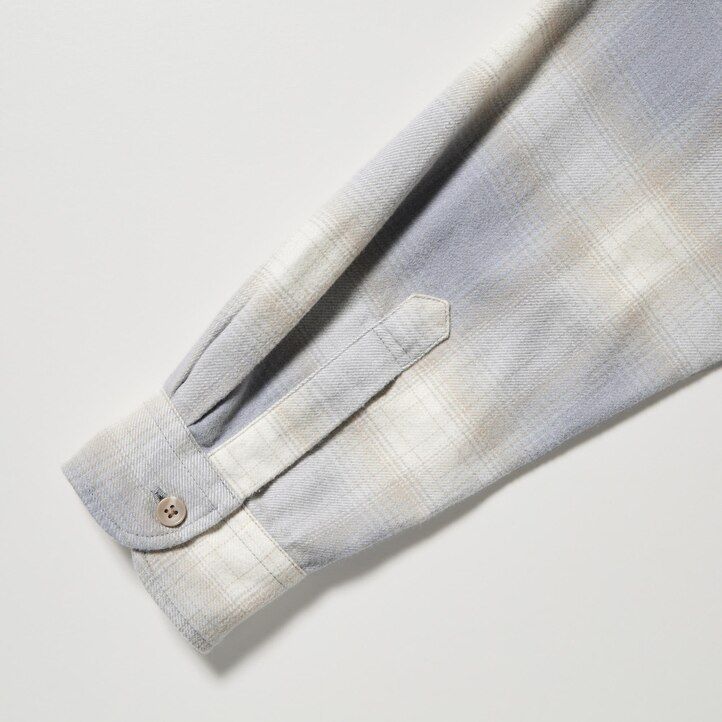 pánské košile uniqlo flanel checked v šedé barvě