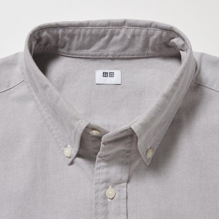 pánské bílé košile uniqlo regular fit oxford s knoflíkovým límcem