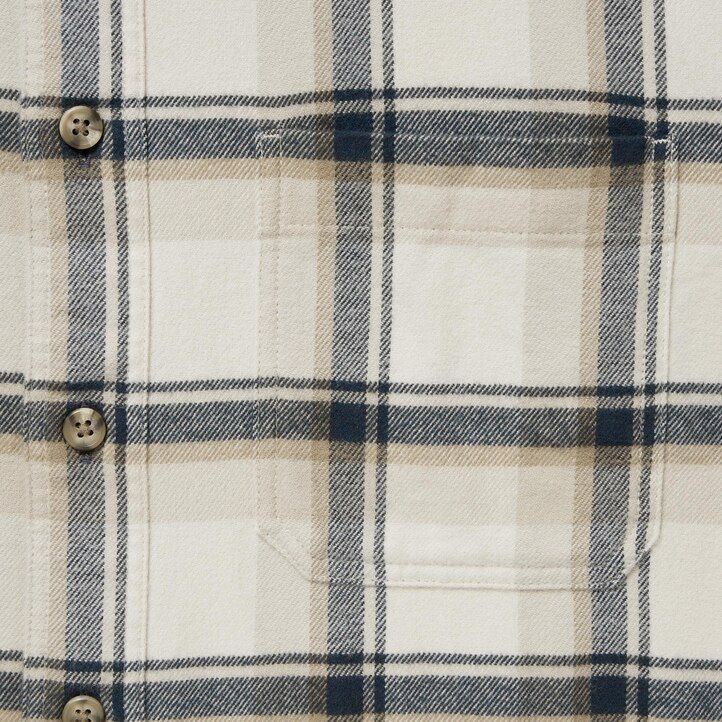 pánské flanelové košile uniqlo regular fit s kostkovaným límcem béžové