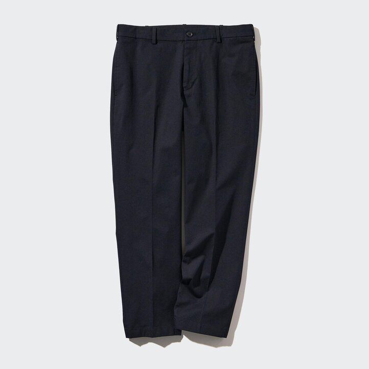 bílé pánské elegantní bavlněné kalhoty uniqlo po kotníky