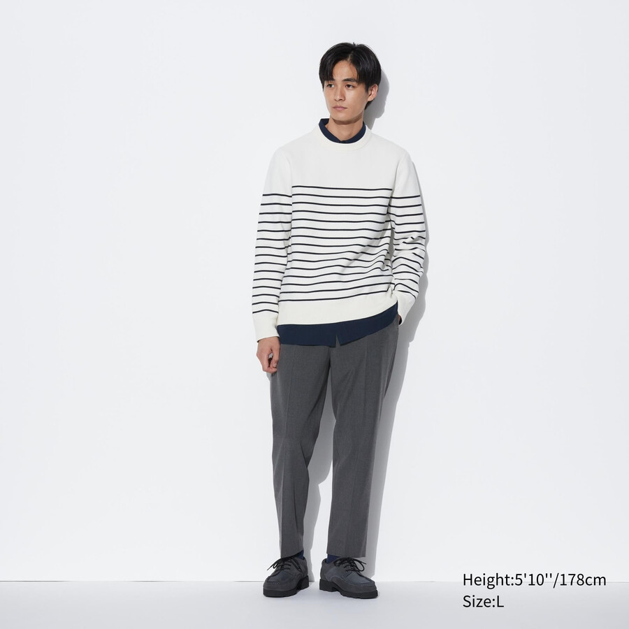 pánské elegantní vlněné kalhoty uniqlo po kotníky šedé