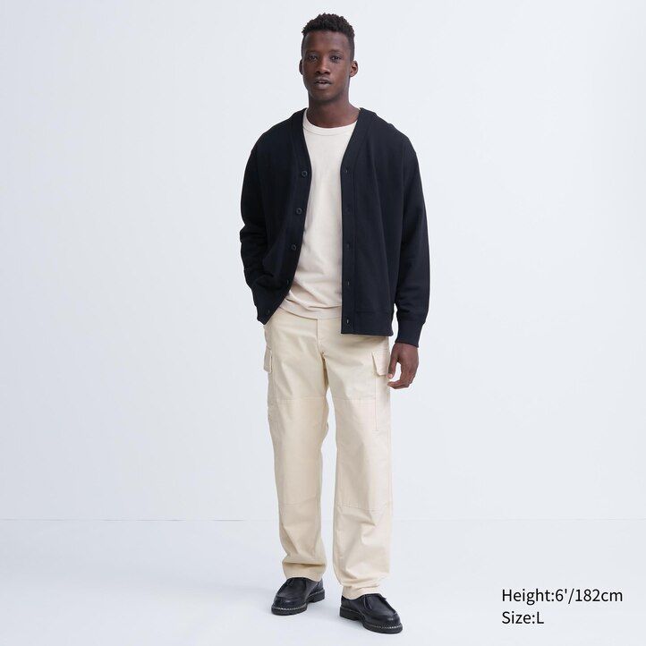 pánské kalhoty uniqlo utilityrgo olivové barvy