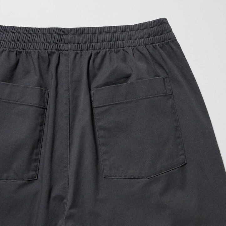 pánské bavlněné kalhoty uniqlo relaxed fit po kotníky tmavě šedé