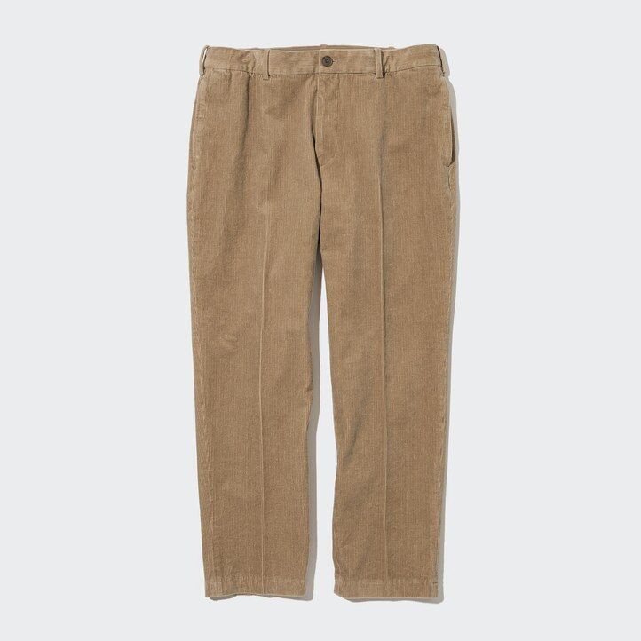 pánské kalhoty uniqlo smart corduroy v béžové barvě